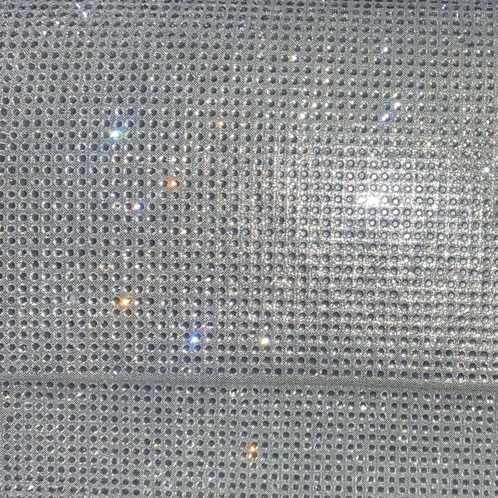 Rhinestone Covered Silver Bag Purse - Picture 4 of 15